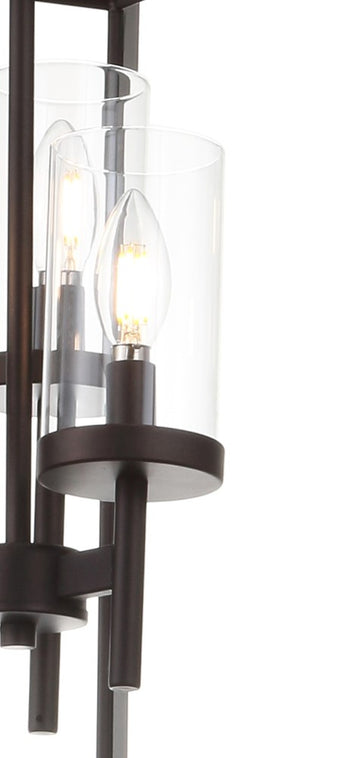 Anna 12" Metal/Glass LED Pendant - JONATHAN Y